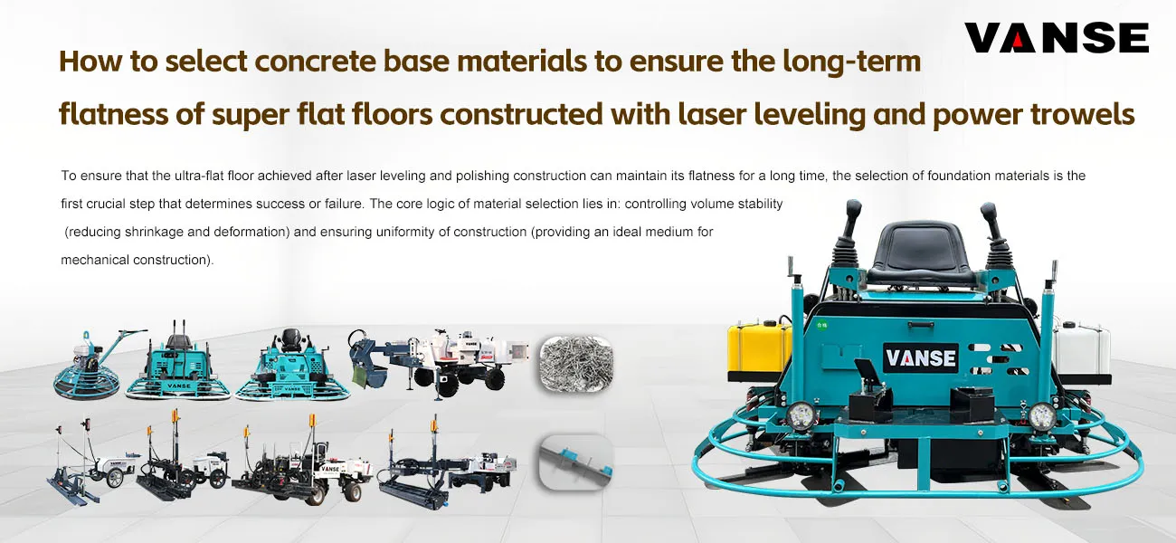 How to select concrete base materials to ensure the long-term flatness of super flat floors constructed with laser leveling and power trowels How to select concrete base materials to ensure the long-term flatness of super flat floors constructed with laser leveling and power trowels