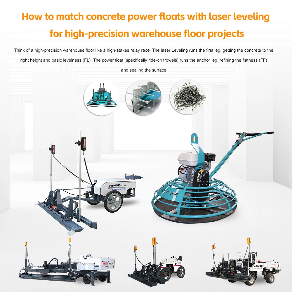 How to match concrete power floats with laser leveling for high-precision war...