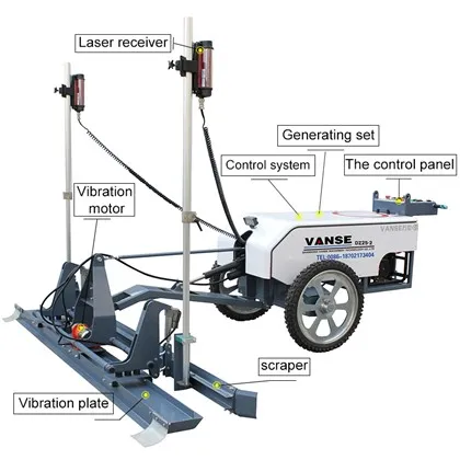 VANSE DZ25-2 2.5M Farm Laser Level Concrete Road Paving Laser Levelling Machines For Sale