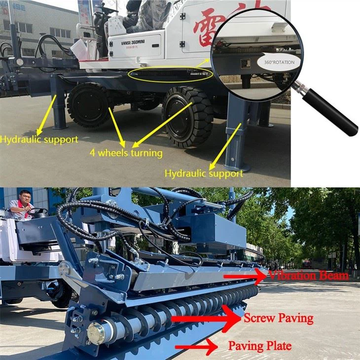 VANSE YZ30-4E Automated Laser Self Leveling Rotary Telescopic Boom Arm Concrete Laser Screed