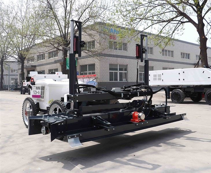 Four-Wheel Lightweight and Fast Self-Leveling Laser Screed